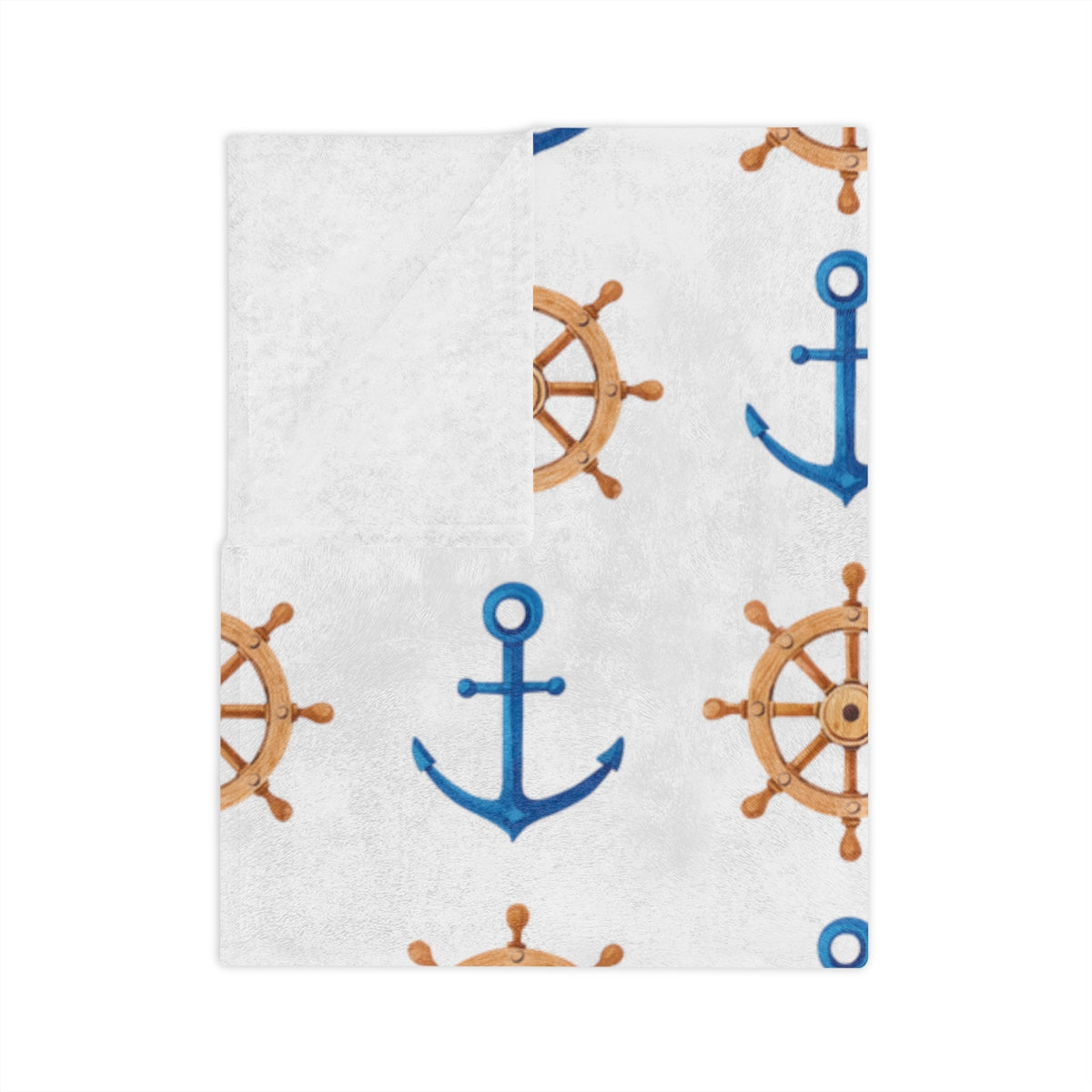 Custom Anchor Blanket with Name  - Velveteen Minky Blanket