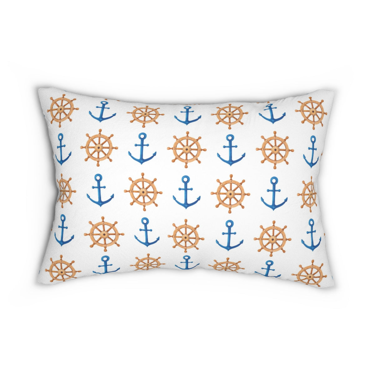 Custom Anchor Pillow with Name - Spun Polyester Lumbar Pillow