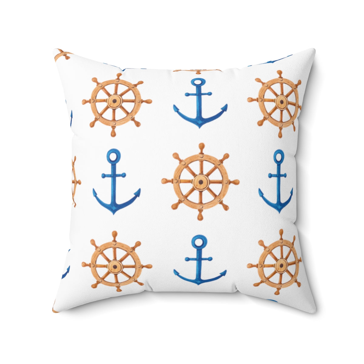 Custom Anchor Spun Polyester Square Pillow with Name