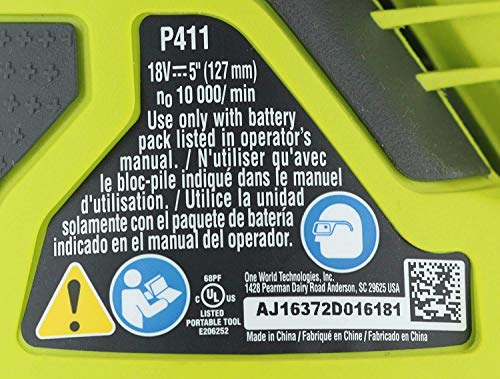 RYOBI 18-Volt Cordless 5 in.Random Orbit Sander Kit with Battery and Charger (Renewed)