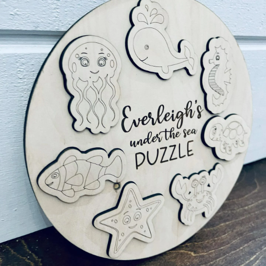 Personalized Under The Sea Kids Puzzle