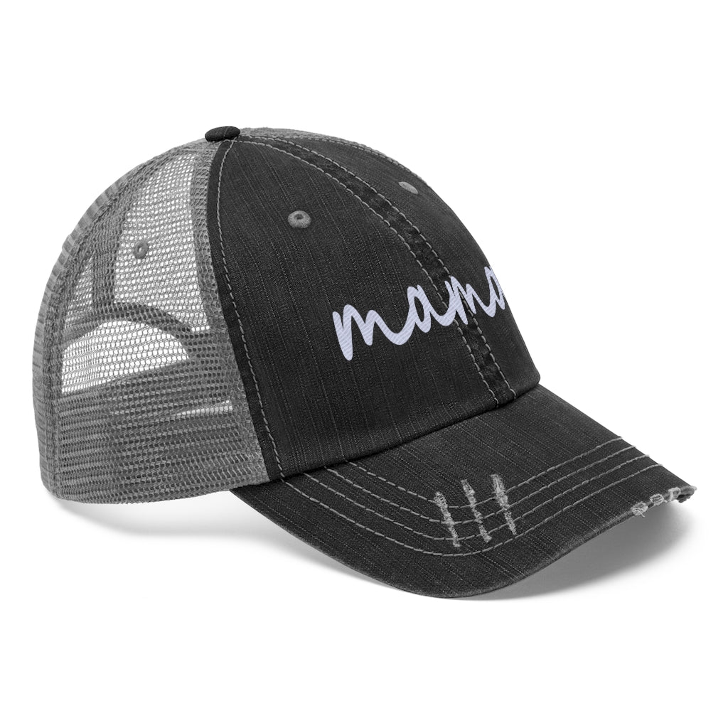 Mama Distressed (Embroidered) - Unisex Trucker Hat