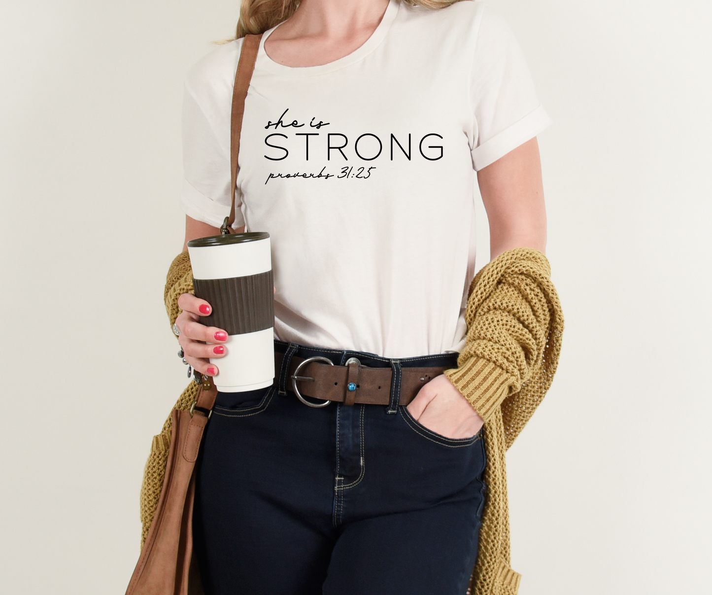 She is Strong TShirt - Proverbs 31:25 T-Shirt