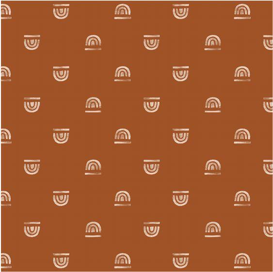 Rainbow Stamp in Rust | Nursing Pillow Cover